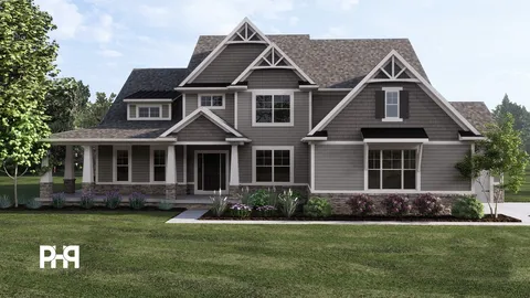 The Briarwood house plan, exterior view 1